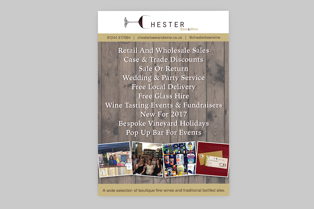 Chester Beer and Wine Flyer